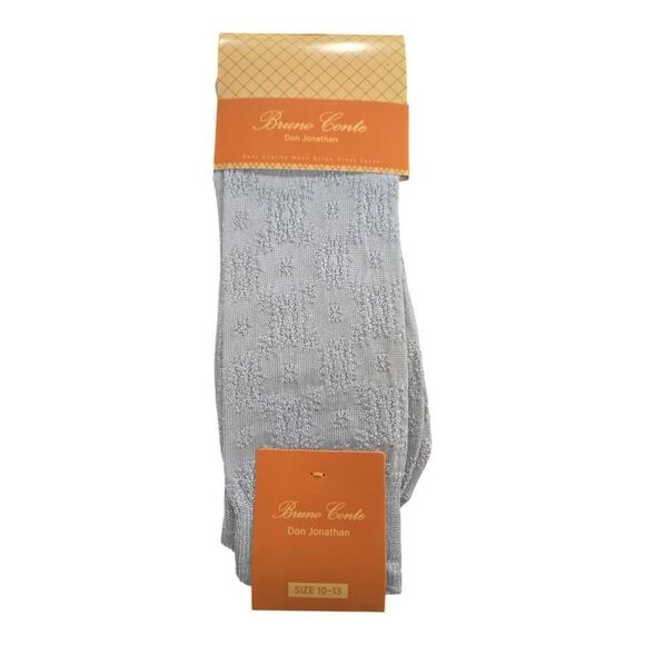 BRUNO  CONTE  MEN'S  SILVER SILKY  DRESS SOCK FASHION  COLORS. BCS2004. - Picture 1 of 4